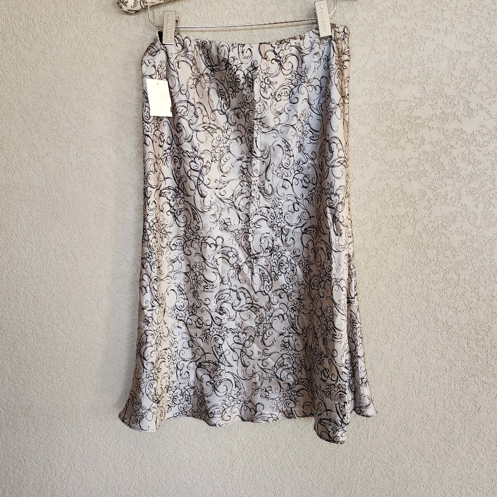 Sandra Silk Midi Skirt Size 6 New With Tags